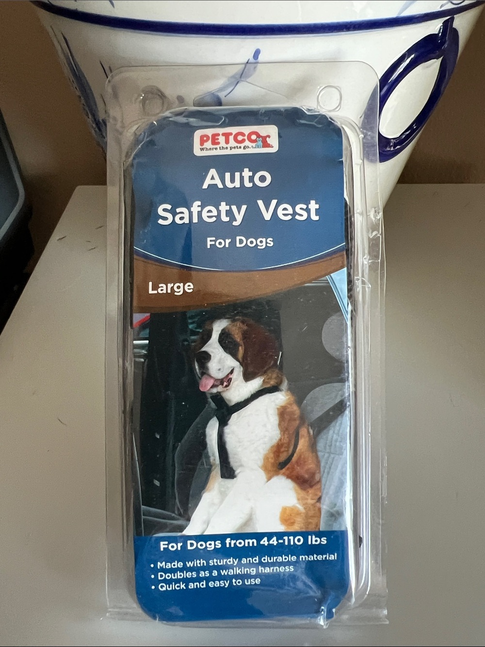 Petco Auto Safety Vest for Dogs — Large, Blue